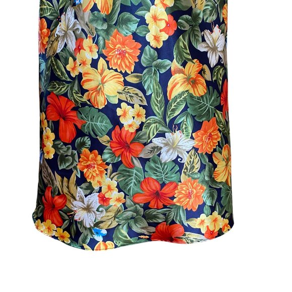 Michelle-Louise Tropical Floral Slip Dress Rainbow Island Vacation Resort Y2K-XL - Picture 3 of 11